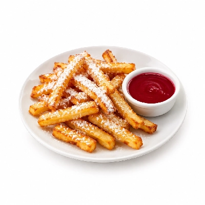 East Coast Wings + Grill Carnival Fries with Raspberry Sauce