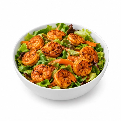 East Coast Wings + Grill Buffalo Salad with Shrimp Grilled Hot