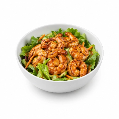 East Coast Wings + Grill Buffalo Salad with Shrimp Grilled Medium