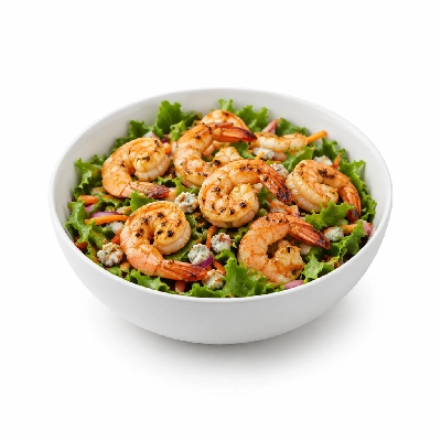East Coast Wings + Grill Buffalo Salad with Shrimp Grilled Mild