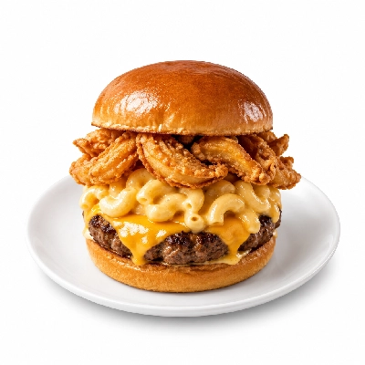 East Coast Wings + Grill Mac 'n Cheeseburger with Onion Petals No Fries