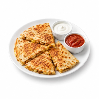 East Coast Wings + Grill Santa Fe Quesadilla with Sour Cream and Salsa Hot