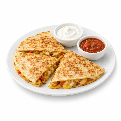 East Coast Wings + Grill Santa Fe Quesadilla with Sour Cream and Salsa Mild