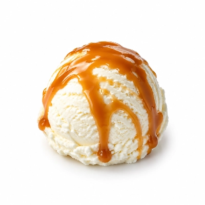 East Coast Wings + Grill Scoop of Vanilla Ice Cream with Caramel Sauce