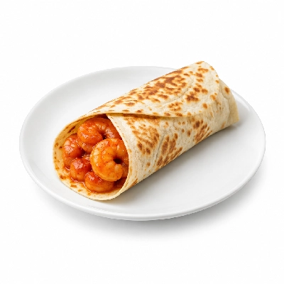 East Coast Wings + Grill Shrimp Buffalo Wrap Grilled with Flour Tortilla Hot