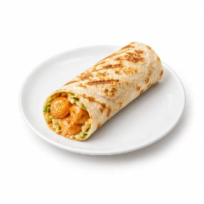 East Coast Wings + Grill Shrimp Buffalo Wrap Grilled with Flour Tortilla Medium