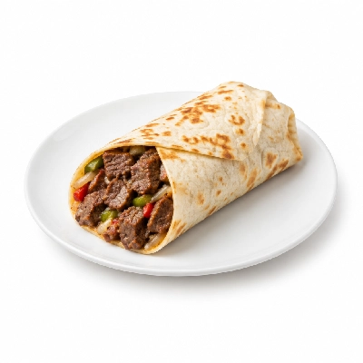 East Coast Wings + Grill Steak Buffalo Wrap with Flour Tortilla Hot Sauce
