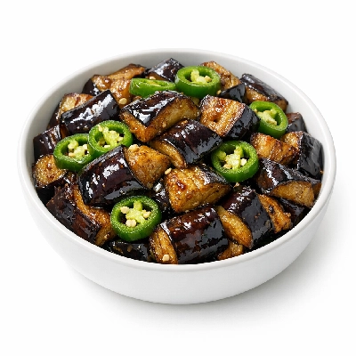 Easy Eggplant and Jalapeno Stir Fry