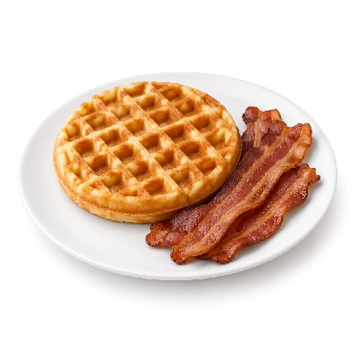 Eat'n Park Children S Breakfast Giggle W Waffle & Bacon
