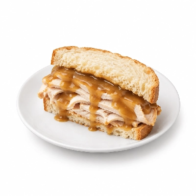 Eat'n Park Smaller Portions Hot Turkey Sandwich (Half)