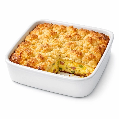Egg Casserole with a Keto Biscuit Topping