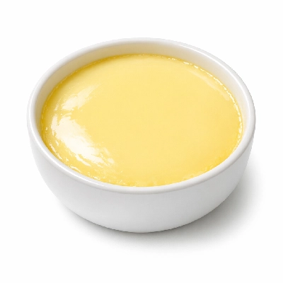 Egg custards dry mix prepared with whole milk