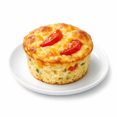 Egg Muffin with Cheese and Tomato