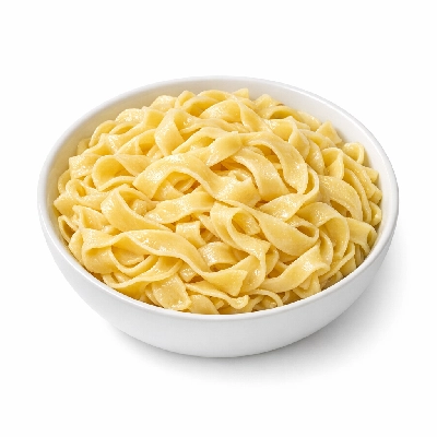 Noodles egg cooked unenriched with added salt