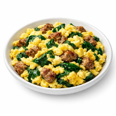 Egg Scramble with Spinach and Sausage
