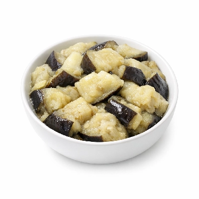 Eggplant boiled with salt