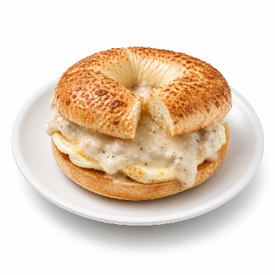 Einstein Bros. Country Bagel and Gravy Egg Sandwich 2
