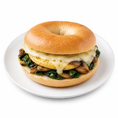 Einstein Bros. Egg Sandwiches Spinach Mushroom & Swiss