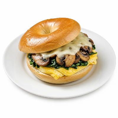 Einstein Bros. Egg Sandwiches Spinach Mushroom & Swiss For