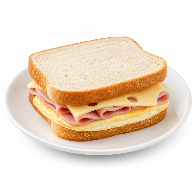 Einstein Bros. Ham and Swiss Egg Sandwich