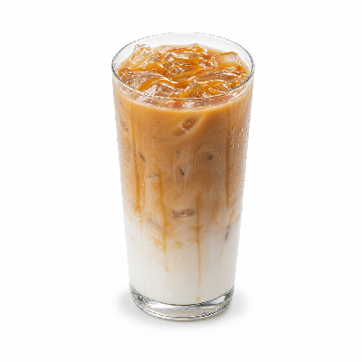 Einstein Bros. Iced Specialty Coffee with 2% Milk Caramel Macchiato Large