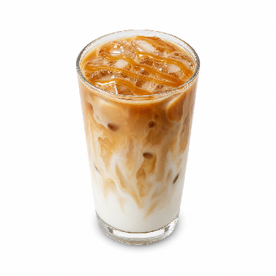 Einstein Bros. Iced Specialty Coffee with 2% Milk Caramel Macchiato Med