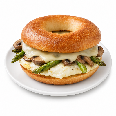 Einstein Bros. Smart Choices- Bagel Thin Egg White Sandwiches Asparagus Mushroom & Swiss