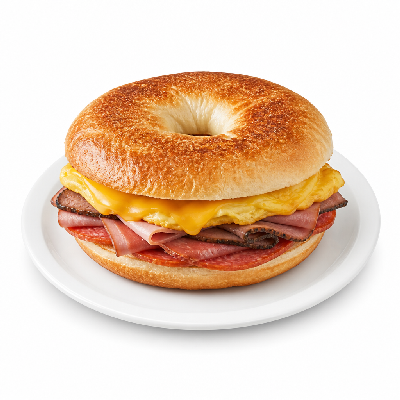 Einstein Bros. Three Meat & Cheese Eggel