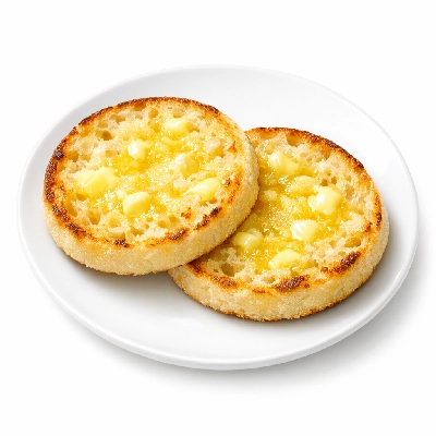 English muffin with butter
