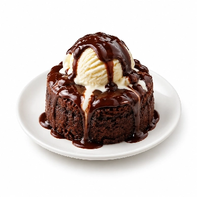 Fire Mountain Hot Fudge Sundae Cake