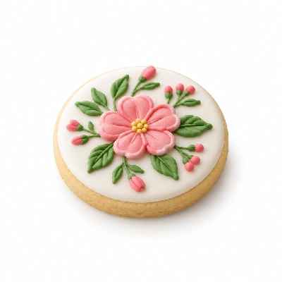 Fire Mountain Iced Decorated Cookie