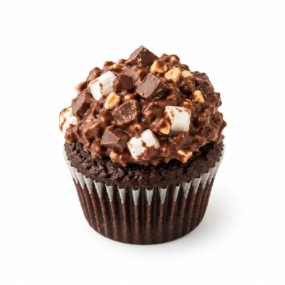 Fire Mountain Rocky Road Cupcake