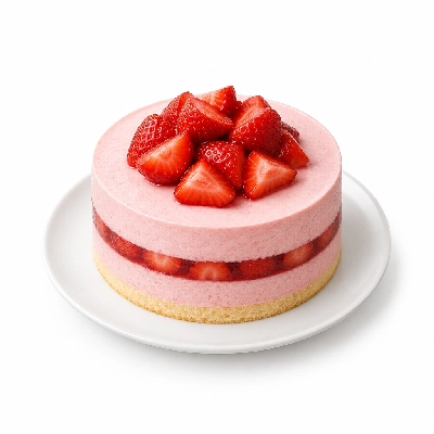 Fire Mountain Strawberry Mousse Cake