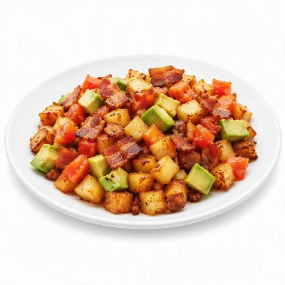 First Watch Breakfast Brunch Eggs-Clusives Avocado Bacon and Tomato Hash (Tomato)