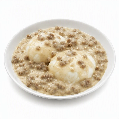 First Watch Breakfast Brunch Eggs-Clusives Bubba's Benny Savory Turkey Sausage Gravy