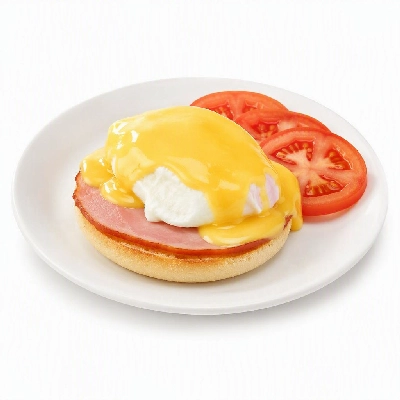 First Watch Breakfast Brunch Eggs-Clusives Eggs Benedict Ham and Tomatoes