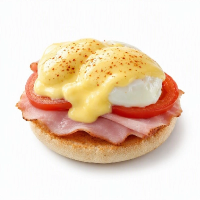 First Watch Breakfast Brunch Eggs-Clusives Eggs Benedict Ham and Tomatoes Paprika