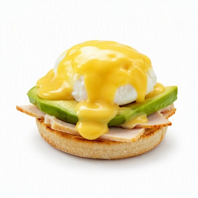 First Watch Breakfast Brunch Eggs-Clusives Eggs Benedict Turkey and Avocado (Avocado)