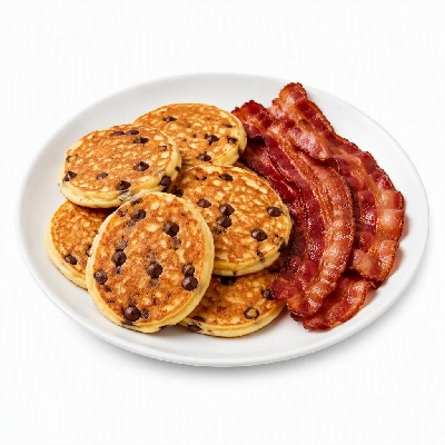 First Watch Kids Chocolate Chip Pancakes Bacon