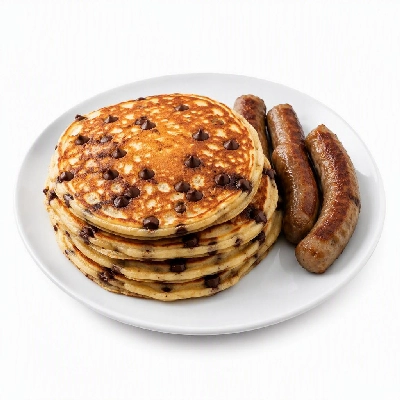 First Watch Kids Chocolate Chip Pancakes Sausage