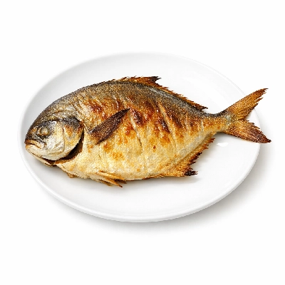 Fish pompano florida cooked dry heat