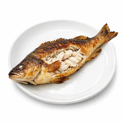 Fish pout ocean cooked dry heat