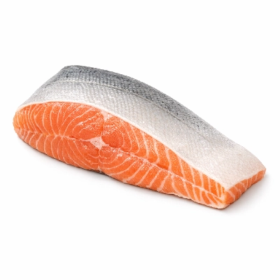 Fish salmon coho (silver) raw by Alaska Native
