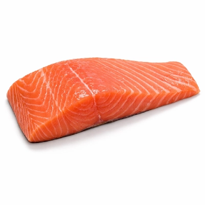 Fish salmon king (chinook) raw by Alaska Native