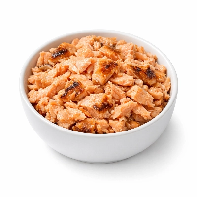 Fish salmon king or chinook kippered canned by Alaska Native