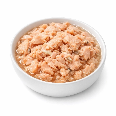 Fish salmon pink canned solids with bone and liquid