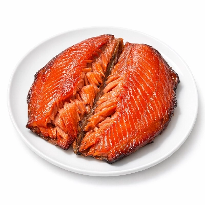 Fish salmon red (sockeye) kippered by Alaska Native