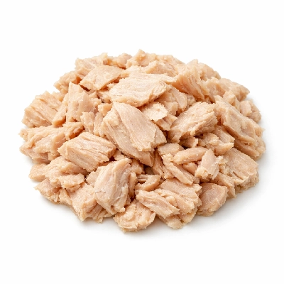 Fish tuna white canned in water without salt drained solids