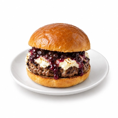 Fit AF Lean Blueberry BBQ & Goat Cheese Grass-Fed Burger