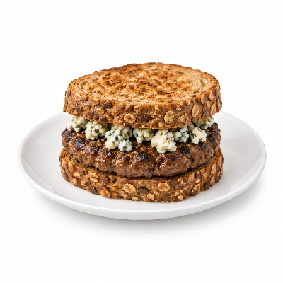 Fit AF Lean Cajun Black & Bleu Grass-Fed Burger on Sprouted Grain